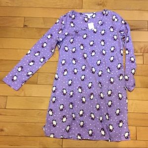 Purple penguin nightgown